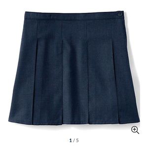 Land’s End School Uniform Girls Box Pleat Skirt Top of Knee Girls Size 12